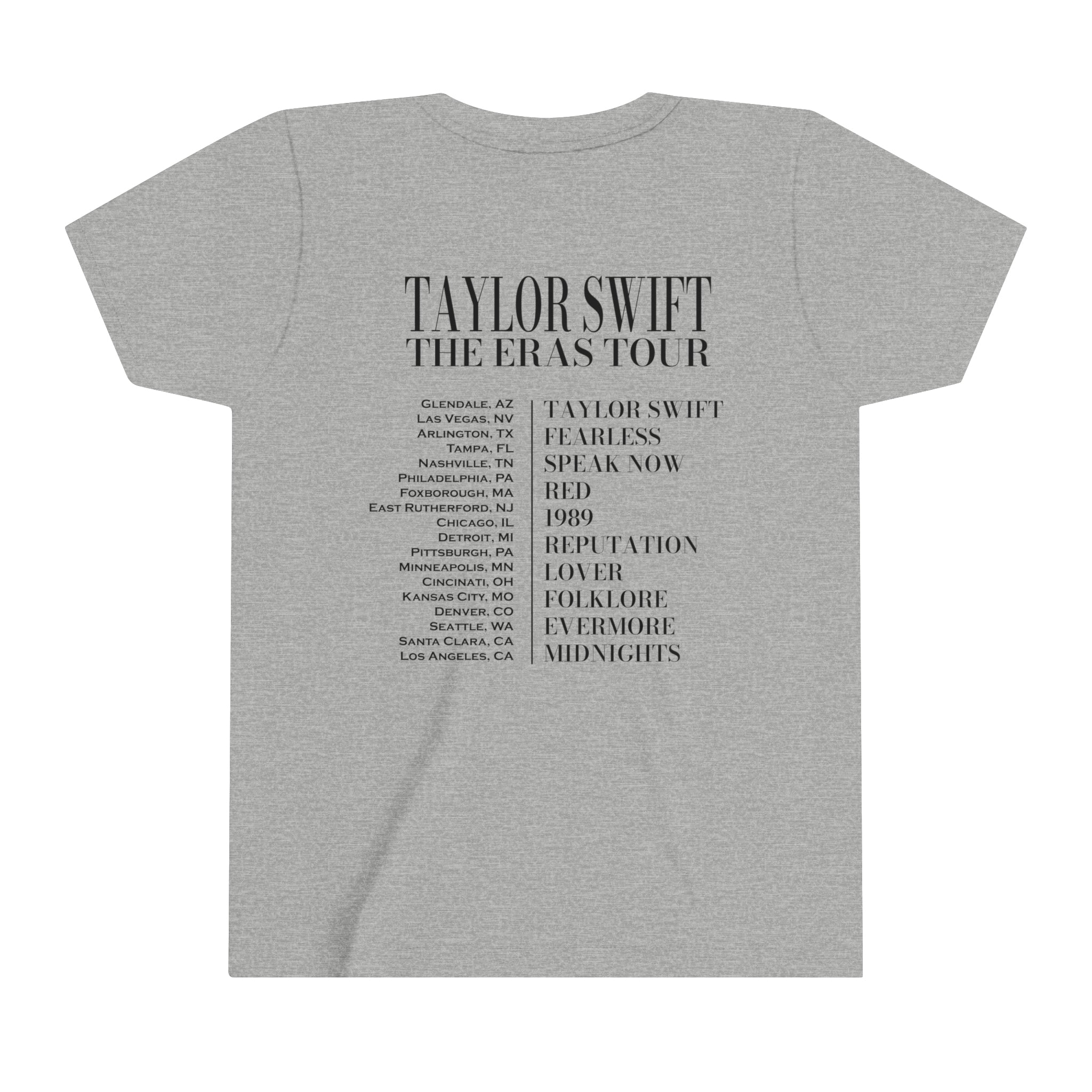 The Eras Tour Shirt for Kids | Youth Taylor Merch | Two Sided Eras Tou | Sided Eras Tour Kids