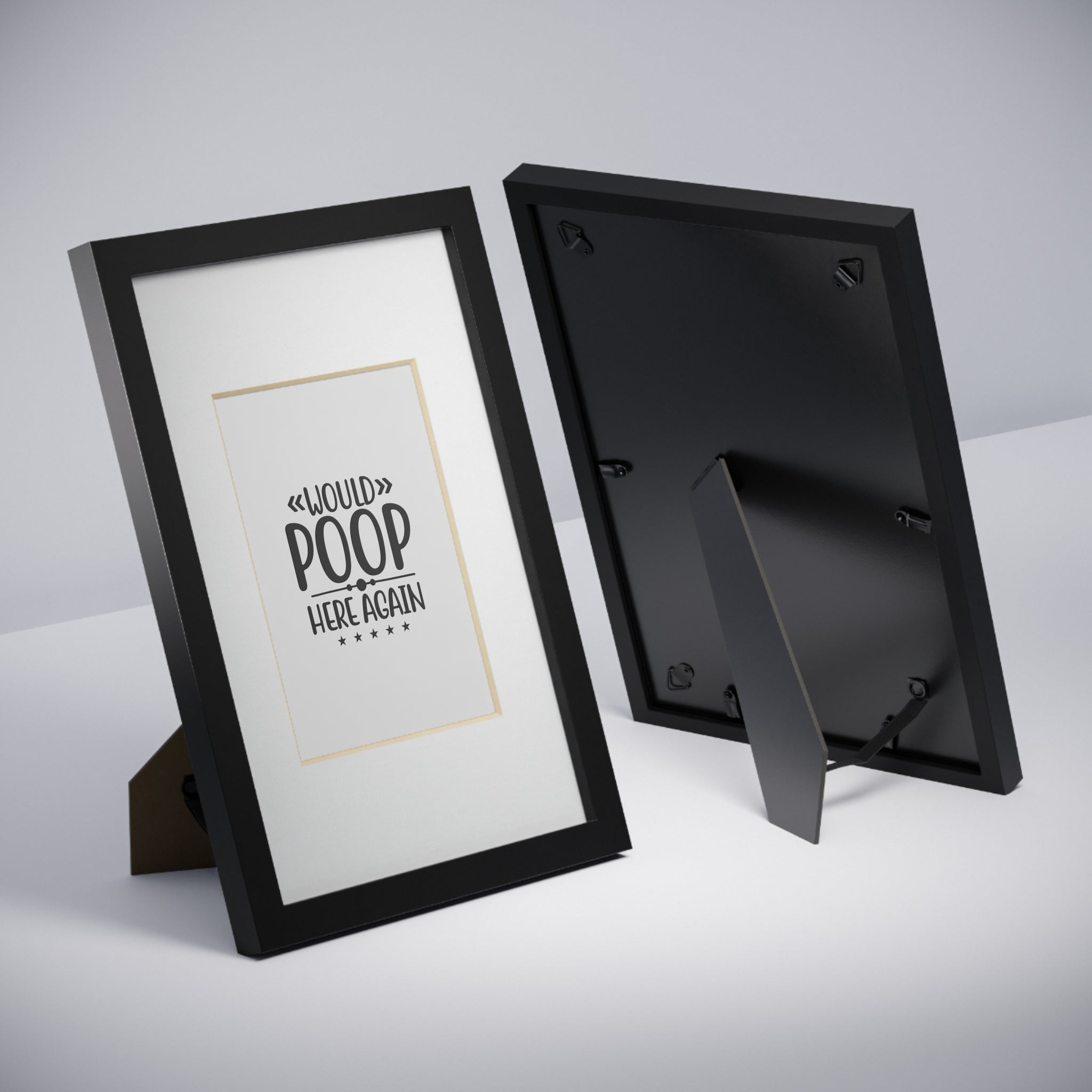 Would Poop Here Again 5-Star Rating – Framed Print