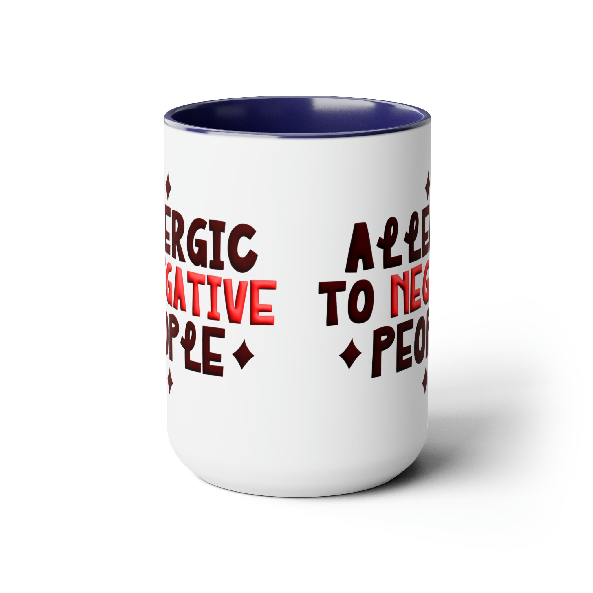 Embrace Positivity Daily: The "Allergic to Negative People" Ceramic Mu | Negative People" Ceramic Mug