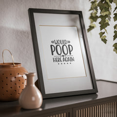 Would Poop Here Again 5-Star Rating – Framed Print