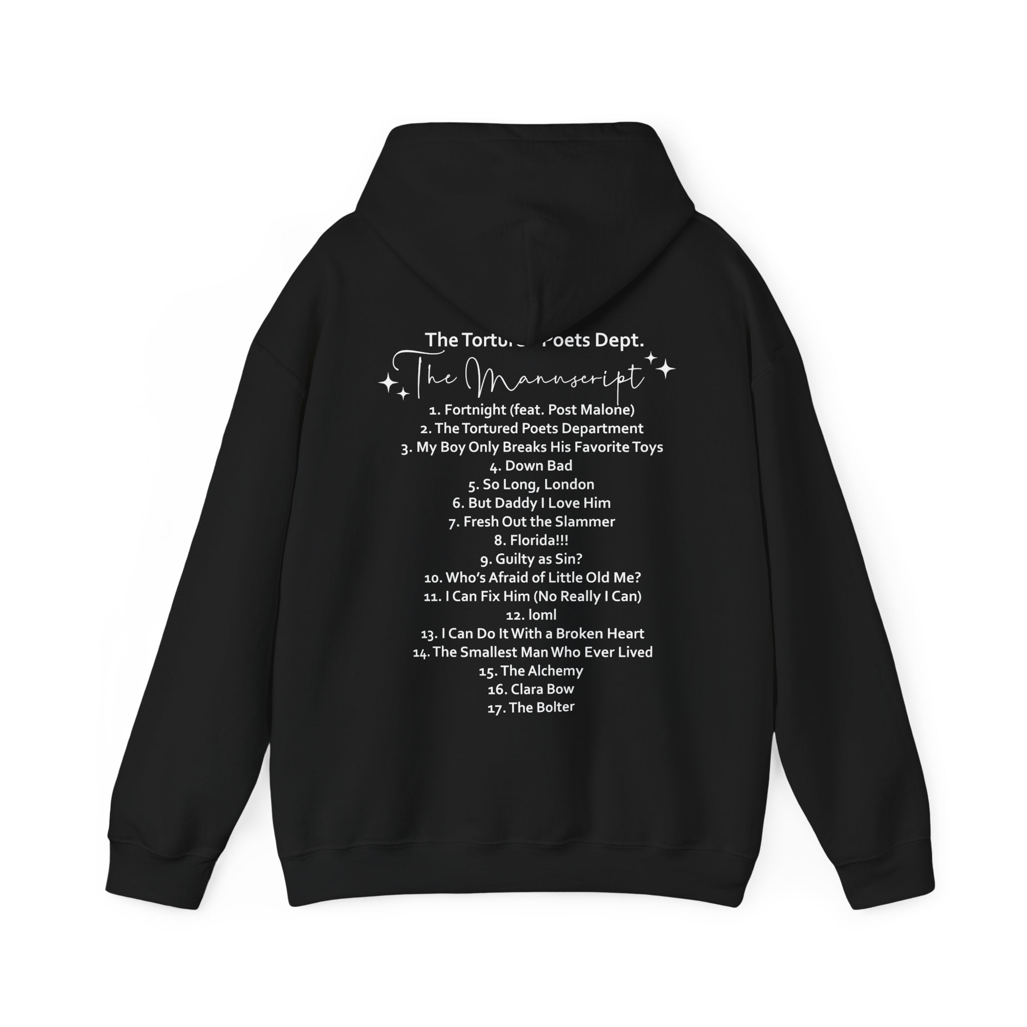 The Tortured Poets Department Hoodie with Tracklist on The Back | Two  | Tortured Poets Department Unisex Hoodie