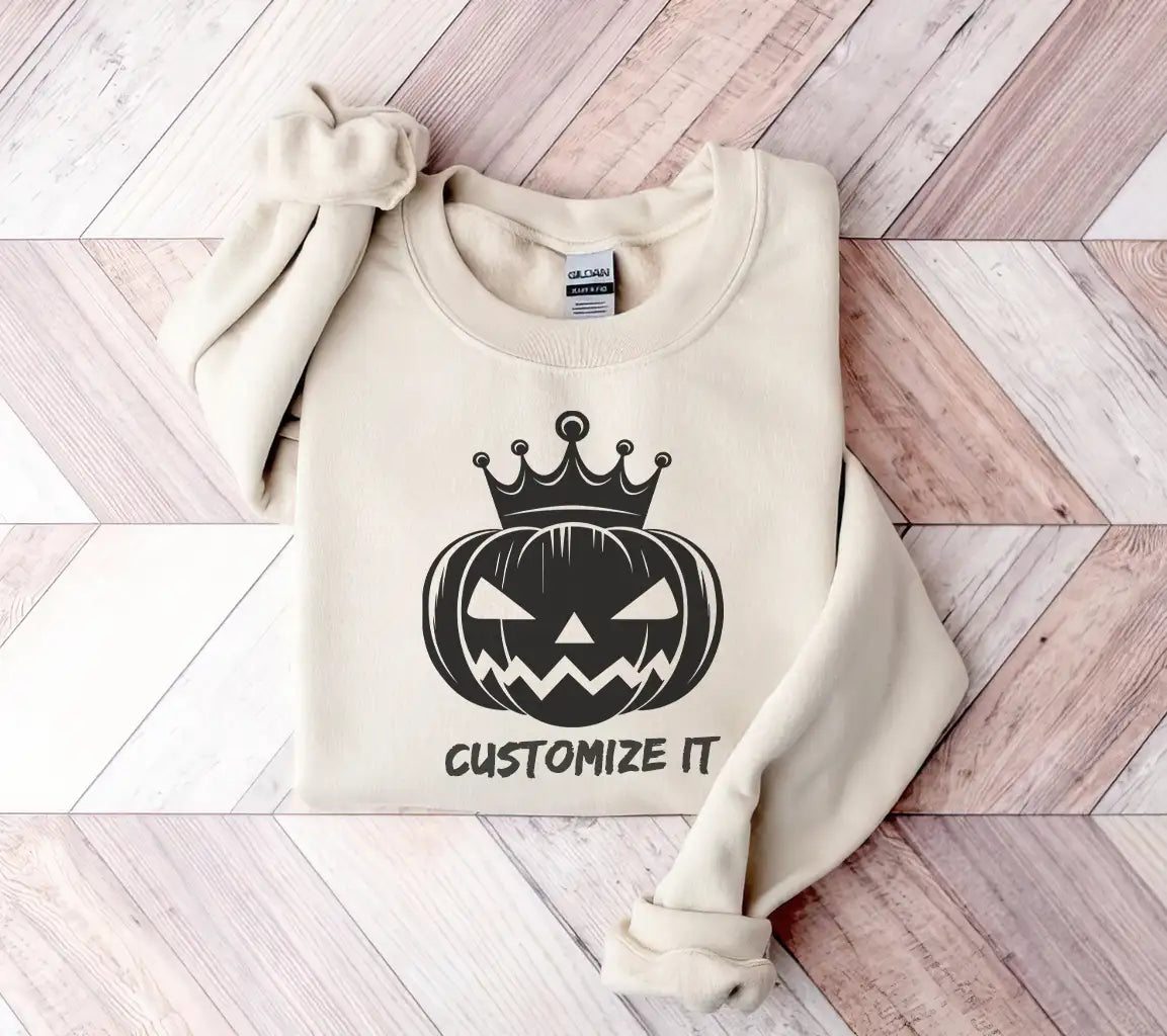 Halloween Pumpkin with Crown SVG - Spooktacular Halloween Design SVG