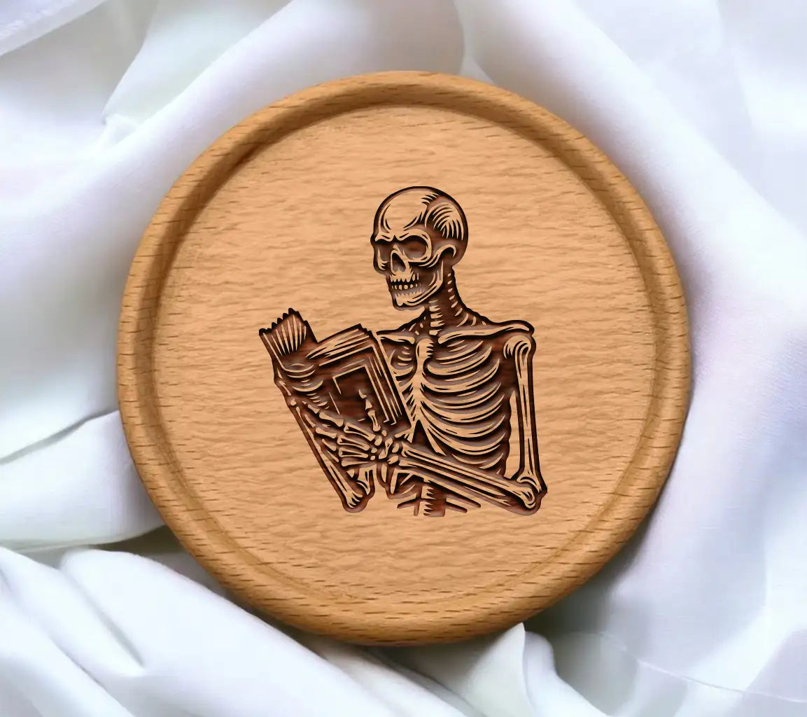  Skeleton Reading Book SVG - Digital Download SVG