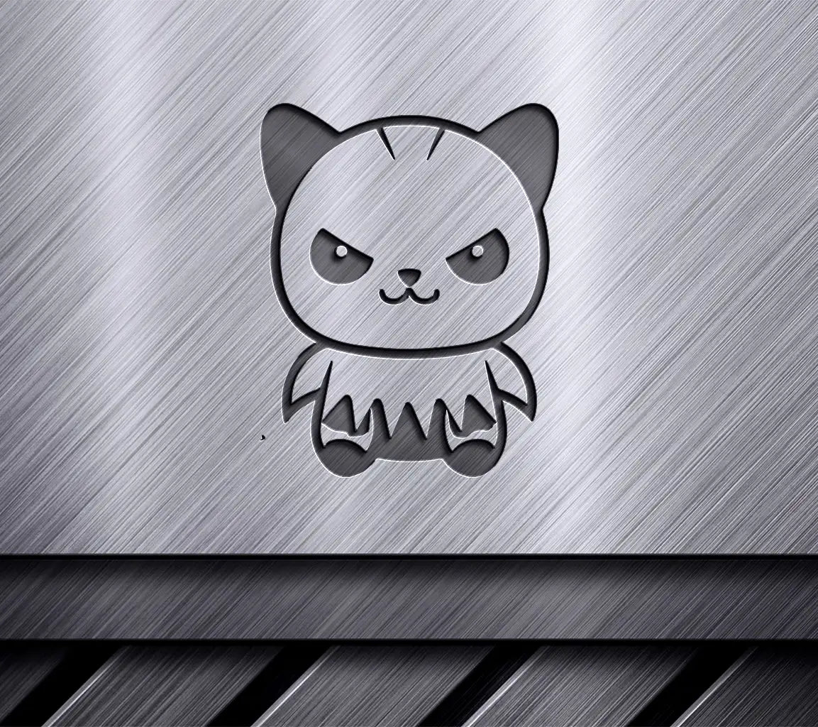 Spooky Halloween Cat Mascot SVG -  Angry Cat Drawing SVG