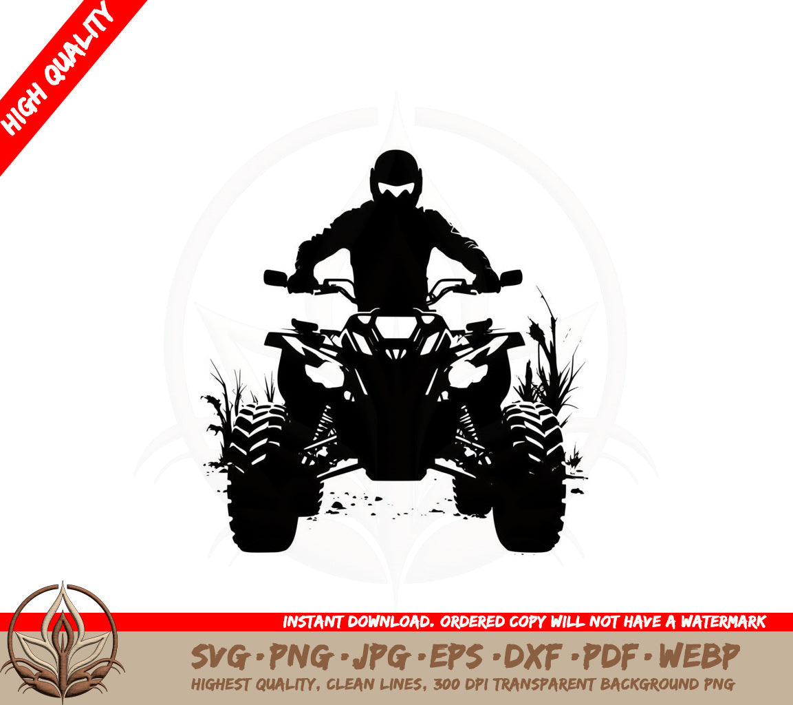 ATV Rider SVG PNG JPG AI PDF DXF EPS and WebP - Digital Download 
