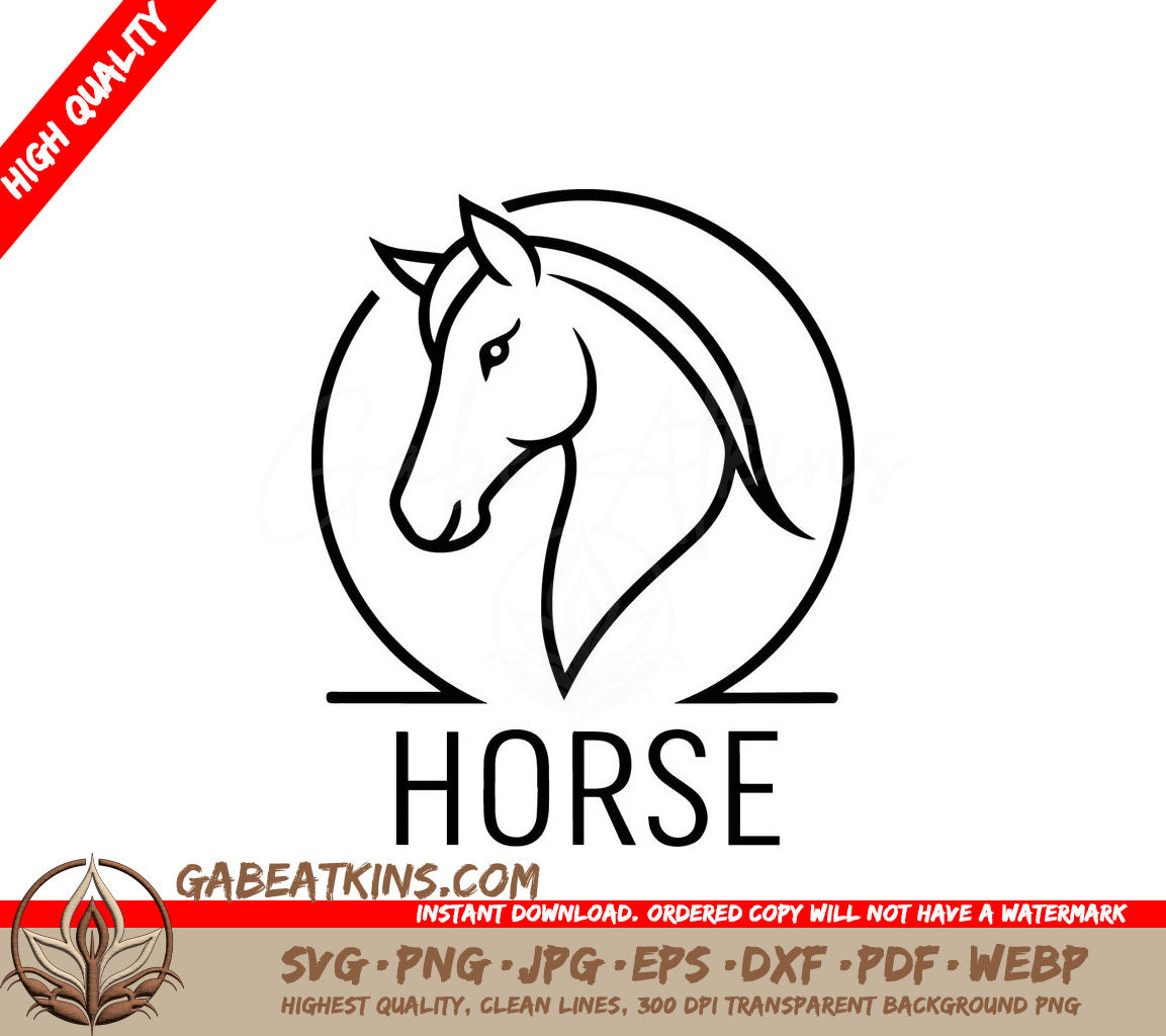  A Horse With The Word Horse Below It SVG - A Horse Brand Logo 17 SVG