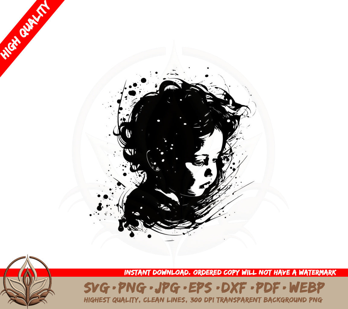 Abstract Child Portrait SVG 
