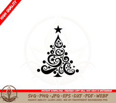 Abstract Festive Tree SVG