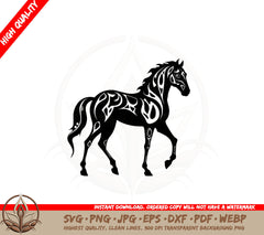 Abstract Horsey SVG Cut File Download 