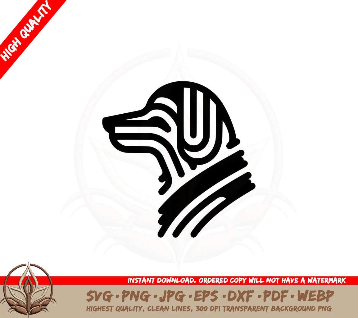 Abstract Puppy Portrait SVG 