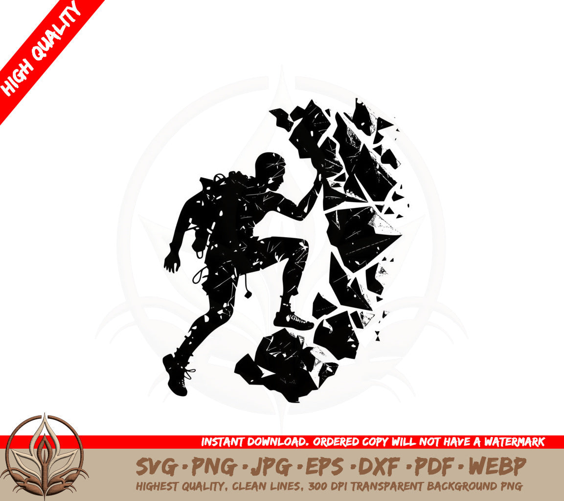 Abstract Rock Climbing SVG 