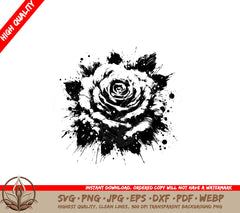 Abstract Rose Chaos SVG Design Download 
