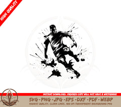 Abstract Soccer Player SVG 