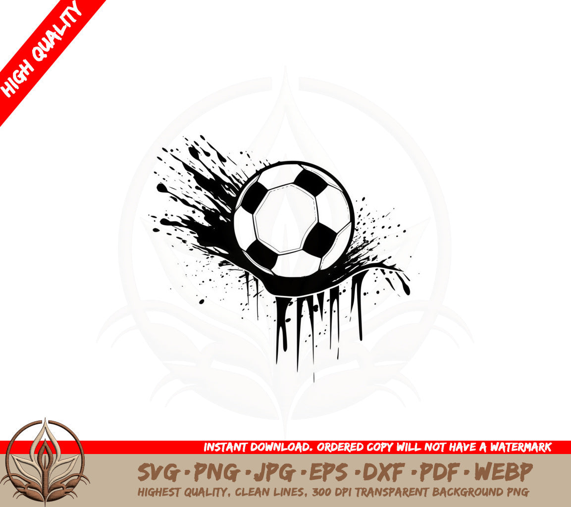 Abstract Soccer Splash SVG 