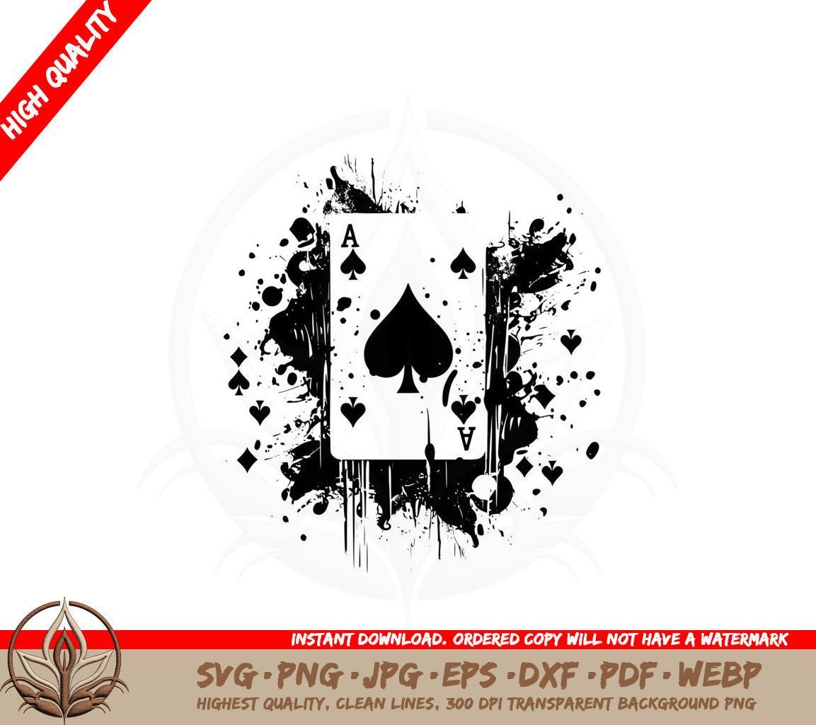 Abstract Spade Chaos SVG Cut File Design Download 