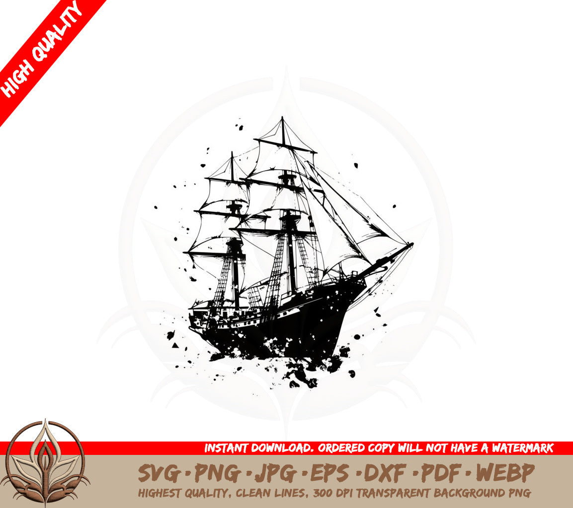 Abstract Vessel SVG PNG JPG AI PDF DXF EPS WebP Digital Download 