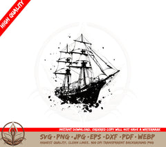 Abstract Vessel SVG PNG JPG AI PDF DXF EPS WebP Digital Download 