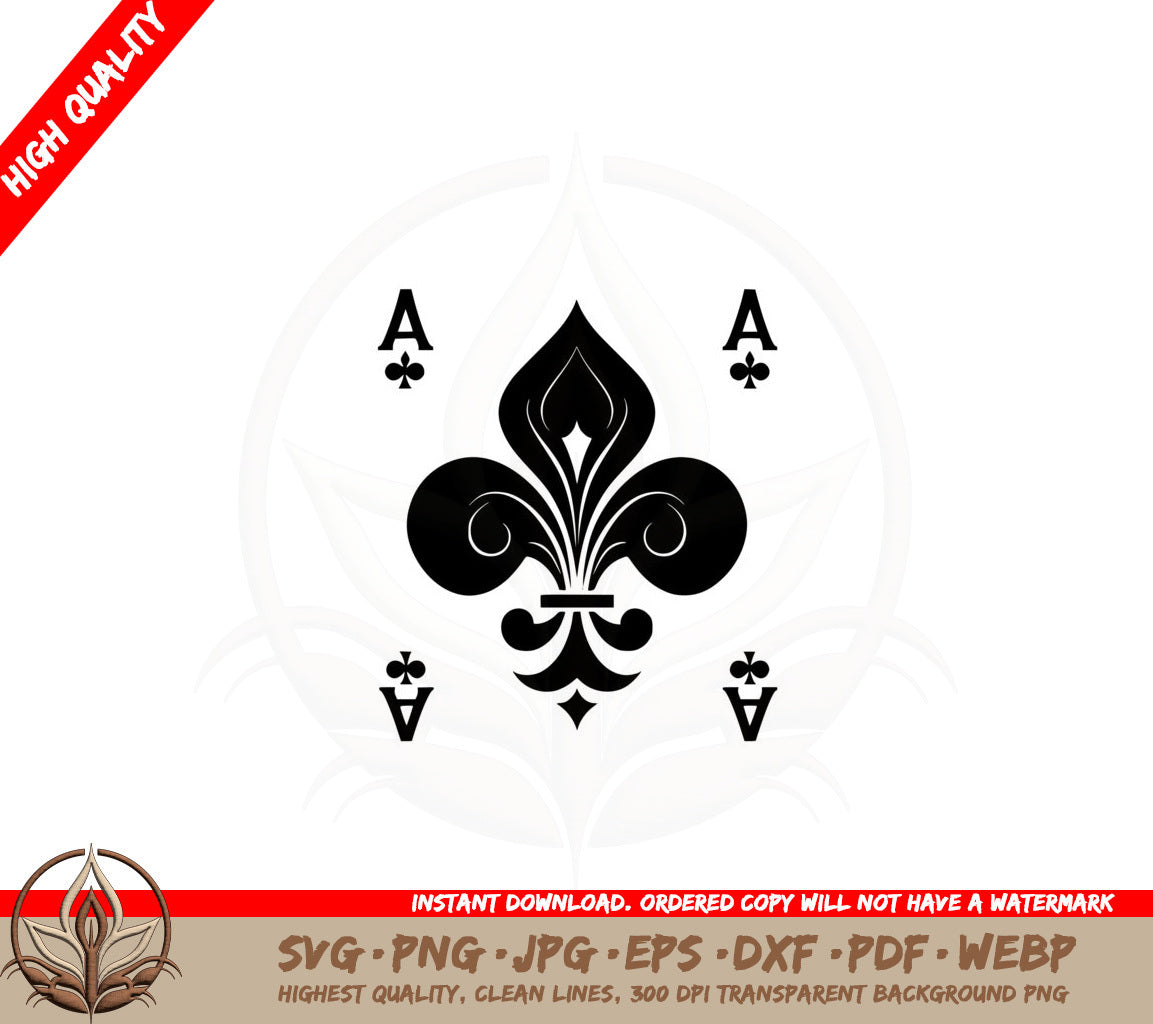 Ace of Clubs SVG  Digital Download 