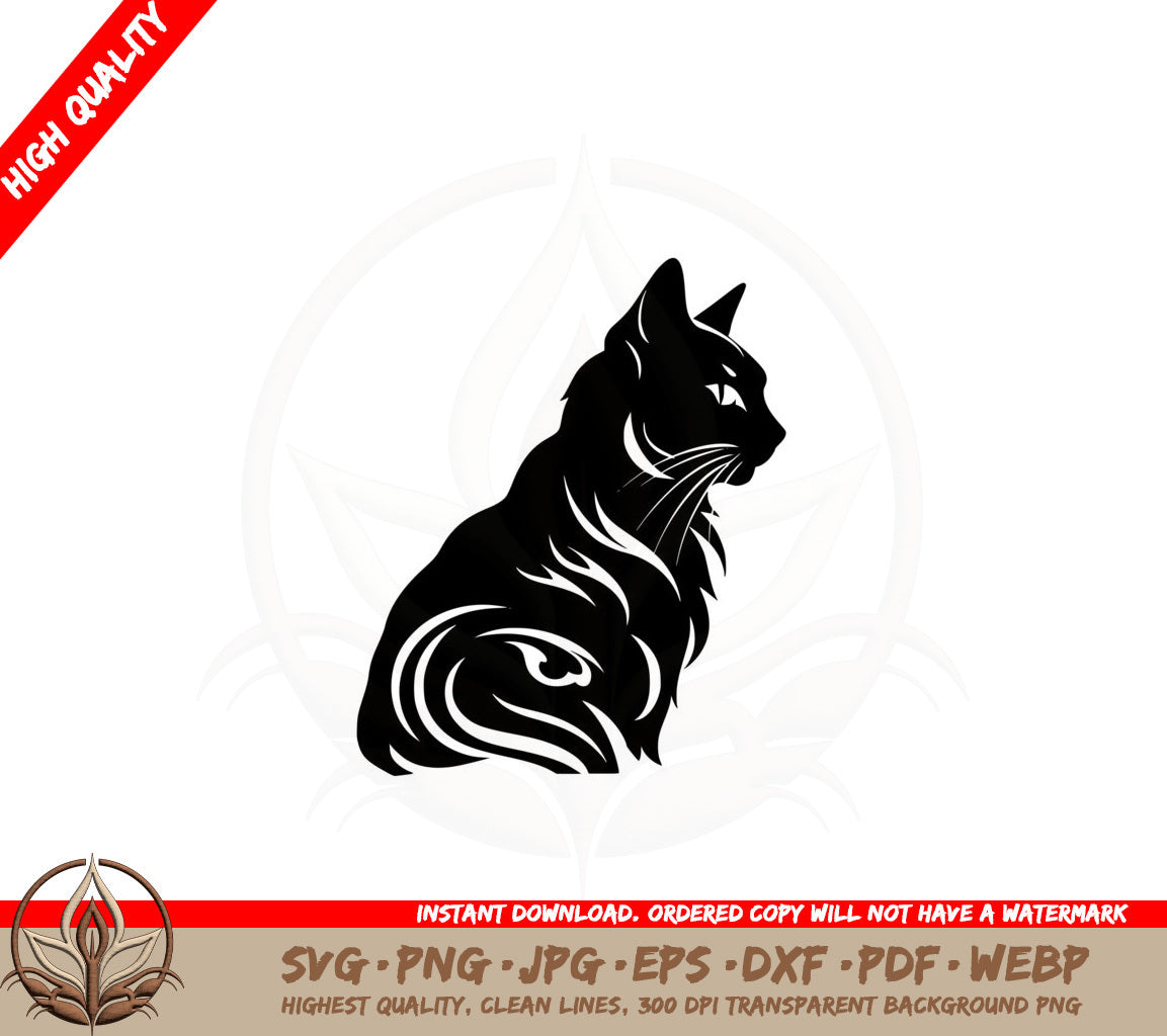 Adorable Abstract Kitty SVG 