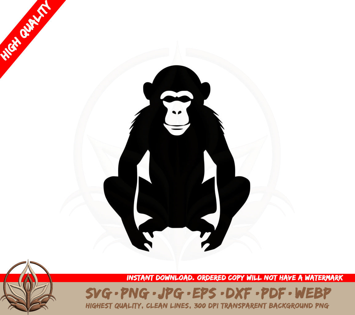 Adorable Ape - Digital Design SVG 