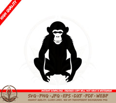 Adorable Ape - Digital Design SVG 