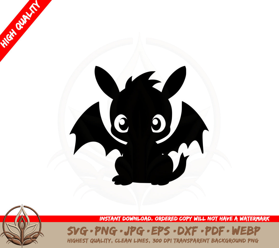 Adorable Baby Dragon Cut File SVG 