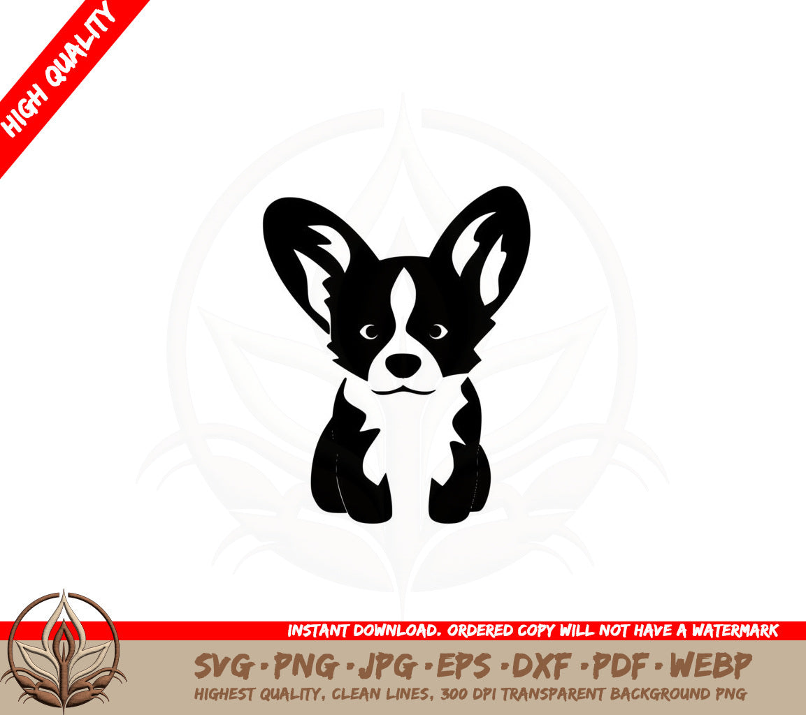 Adorable Corgi Puppy SVG PNG JPG AI PDF DXF EPS and WebP - Digital Download 