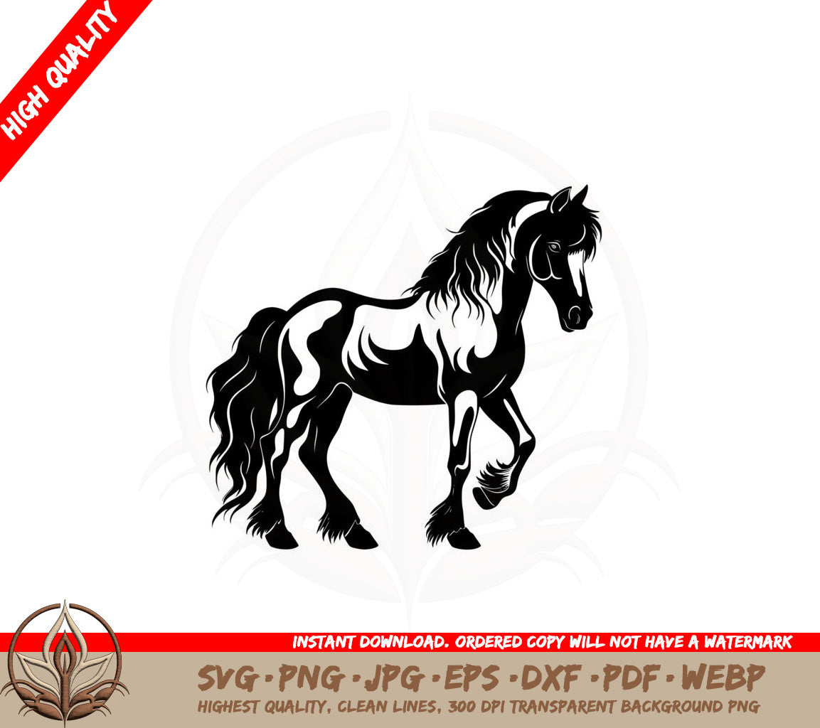 Adorable Gypsy Horse SVG PNG JPG AI PDF DXF EPS  WebP - Digital Download 