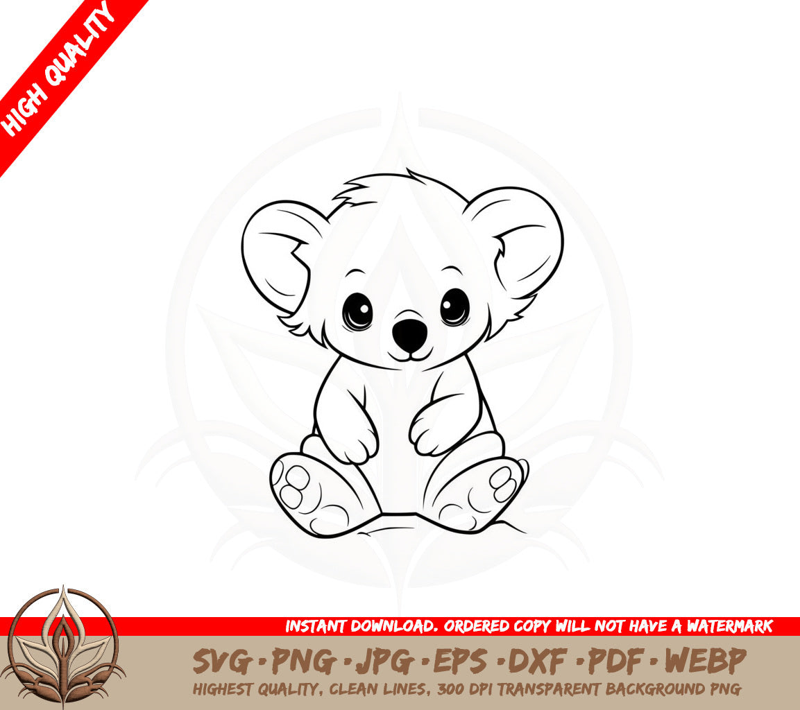 Adorable Koala Digital Design SVG 