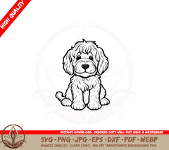 Adorable Labradoodle SVG PNG JPG AI PDF DXF EPS and WebP Digital Download 