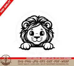 Adorable Lion Cub SVG - Digital Download in Multiple File Formats 