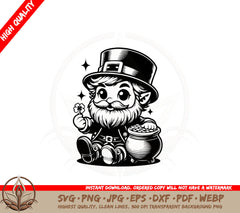 Adorable Lucky Leprechaun SVG Cut File  Digital Download 