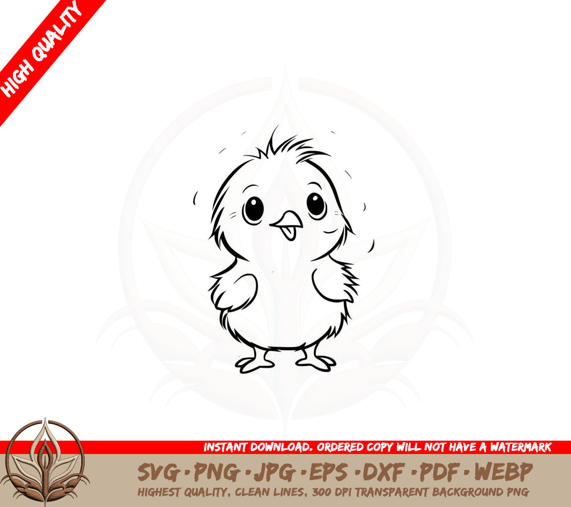 Adorable Newborn Chick SVG Cut File  Instant Digital Download 