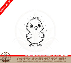 Adorable Newborn Chick SVG Cut File  Instant Digital Download 