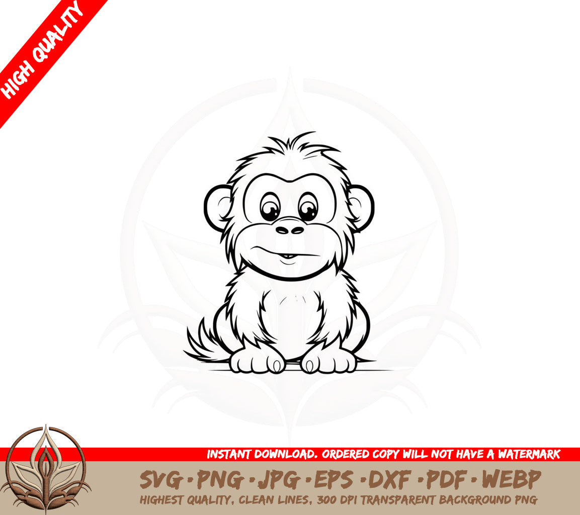 Adorable Orangutan SVG  