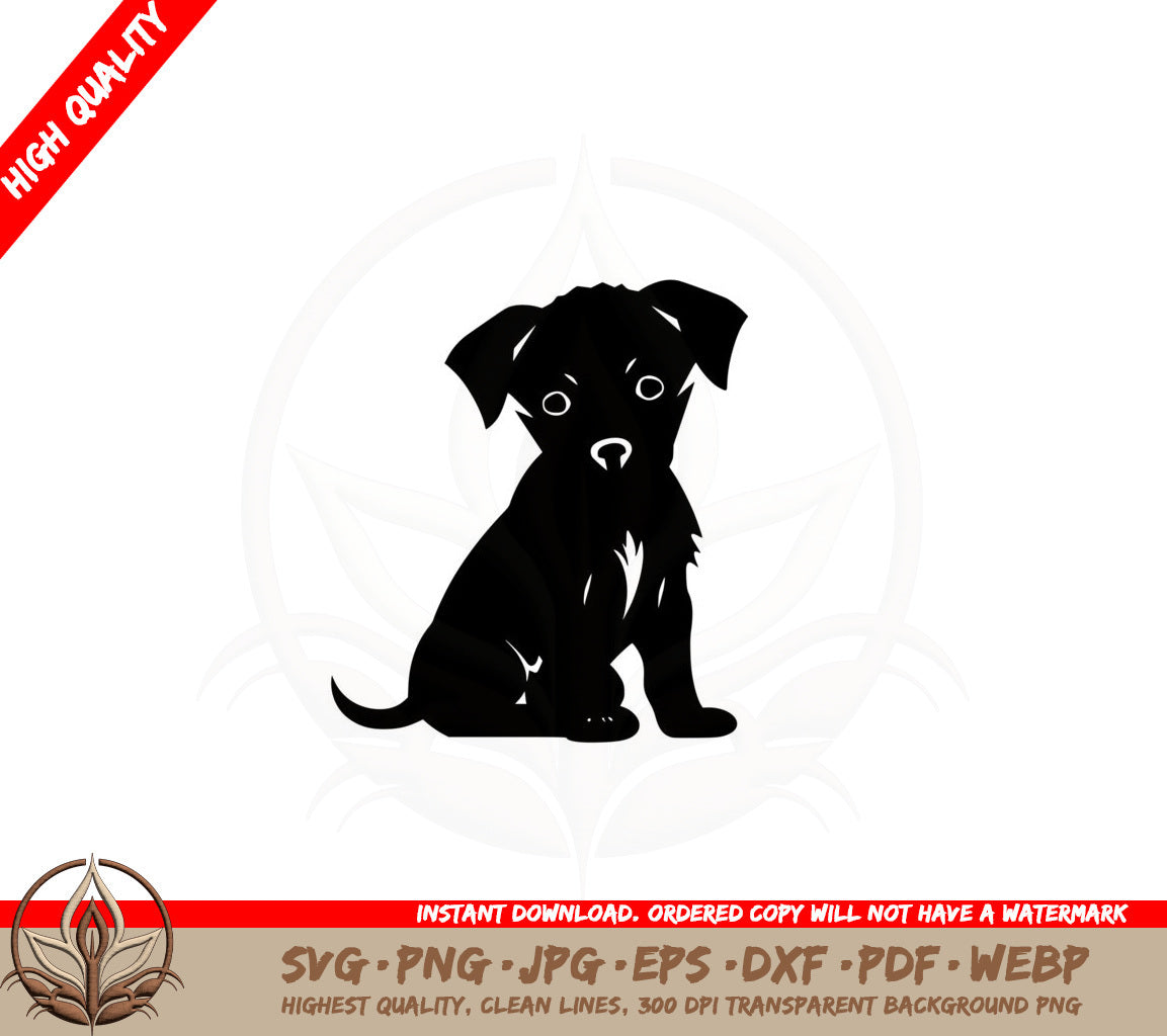 Adorable Pup SVG PNG JPG AI PDF DXF EPS and WebP - Digital Download 