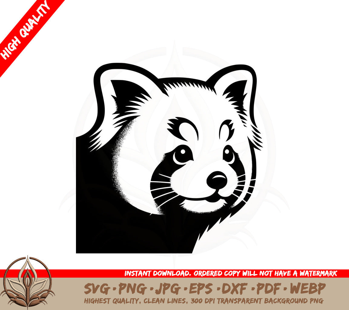 Adorable Red Panda SVG PNG JPG AI PDF DXF EPS and WebP - Digital Download 