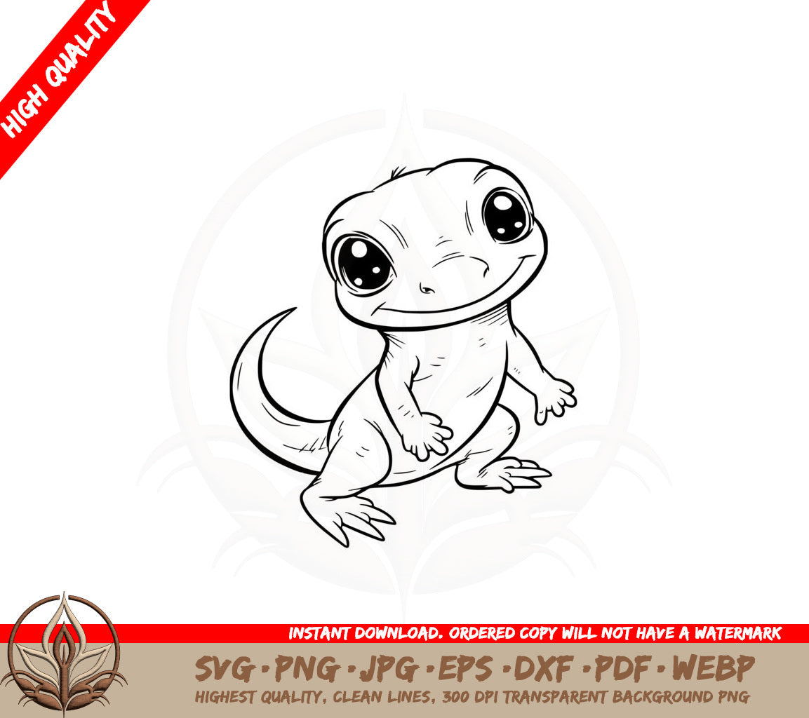 Adorable Salamander SVG Cut File Download 