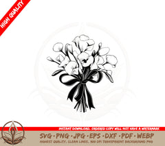 Adorned Flower Bunch SVG PNG JPG AI PDF DXF EPS and WebP Digital Download 