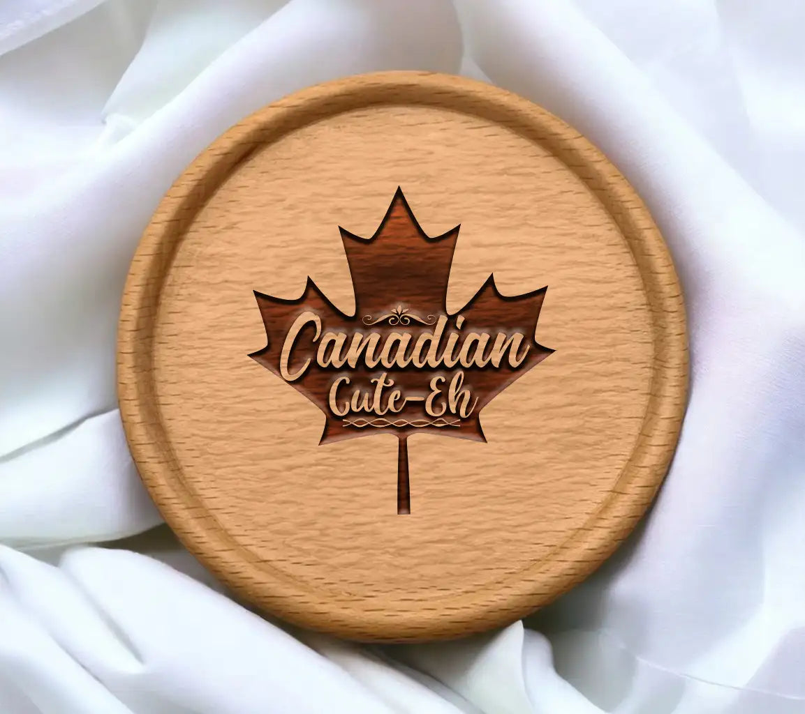 Canadian Cute-Eh Red Maple Leaf SVG Design SVG