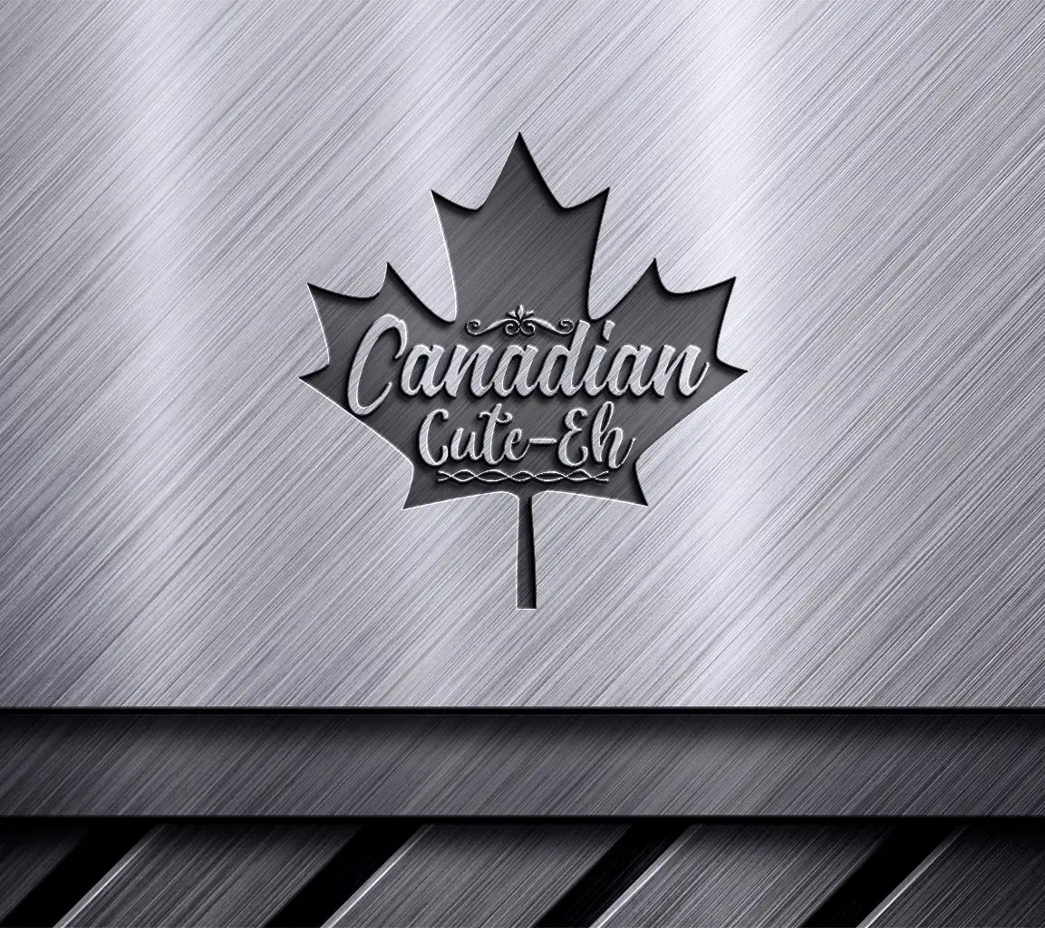 Canadian Cute-Eh Red Maple Leaf SVG Design SVG