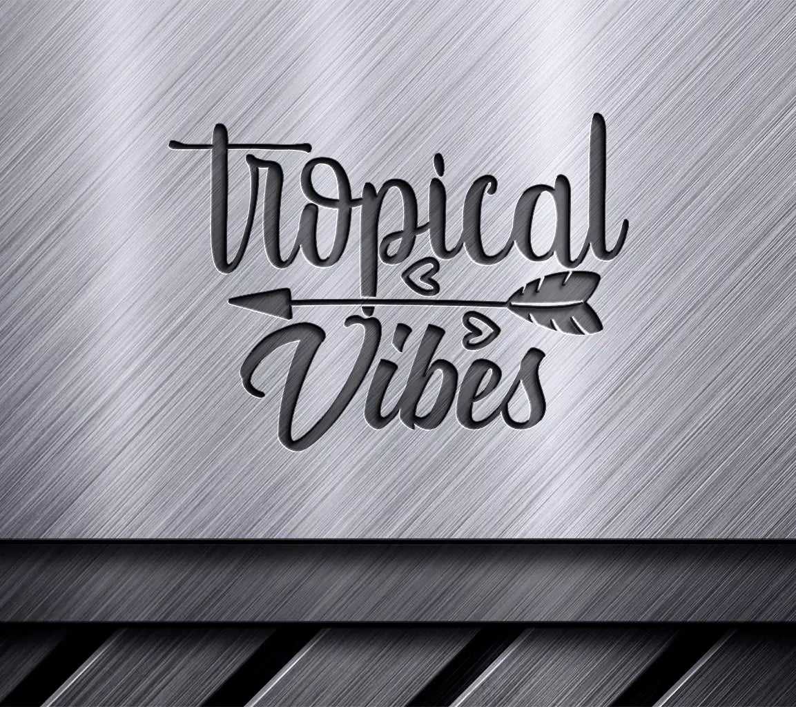 Tropical Vibes Arrow SVG - Adventure Quotes Design SVG