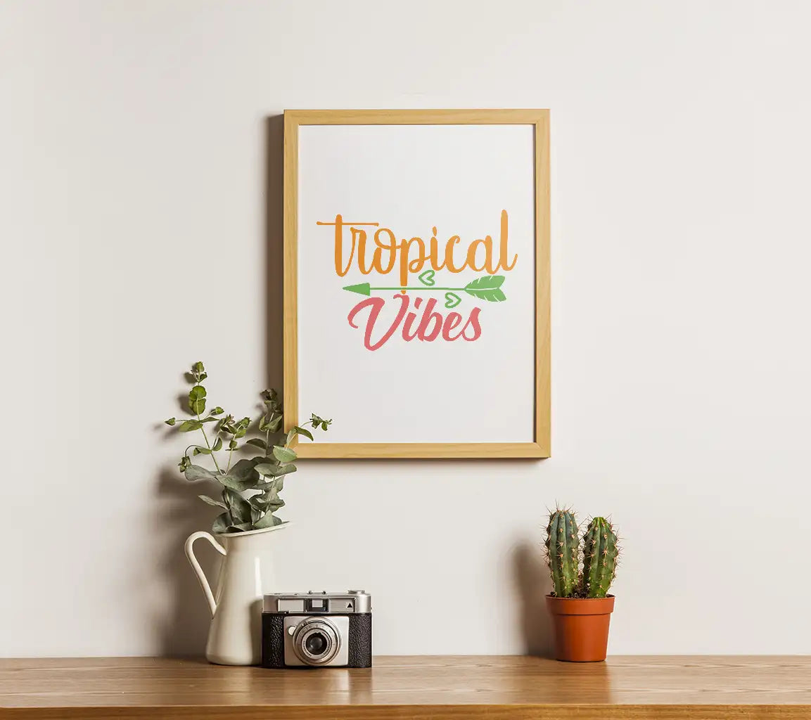 Tropical Vibes Arrow SVG - Adventure Quotes Design SVG