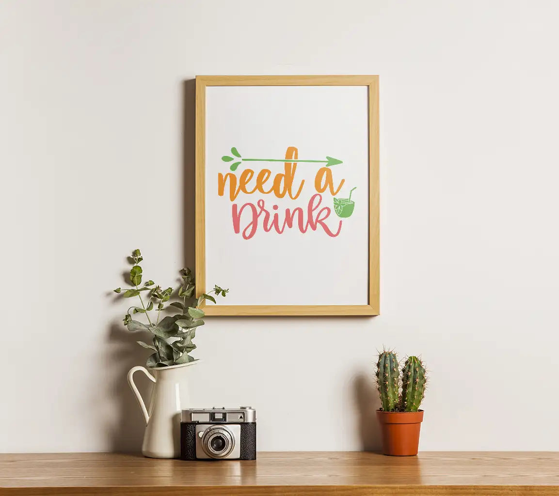 Need a Drink Arrow SVG - Funny Adventure Quote for Cricut & Silhouette SVG