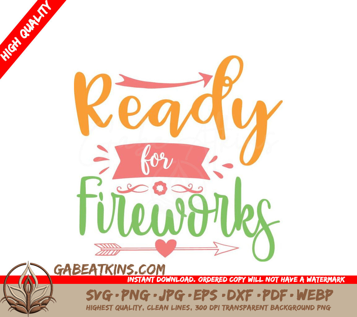 Ready for Fireworks Arrow SVG - Adventure Quote Design SVG