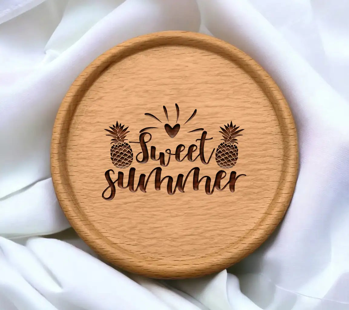 Sweet Summer Pineapple Heart SVG Design - Adventure Quotes SVG