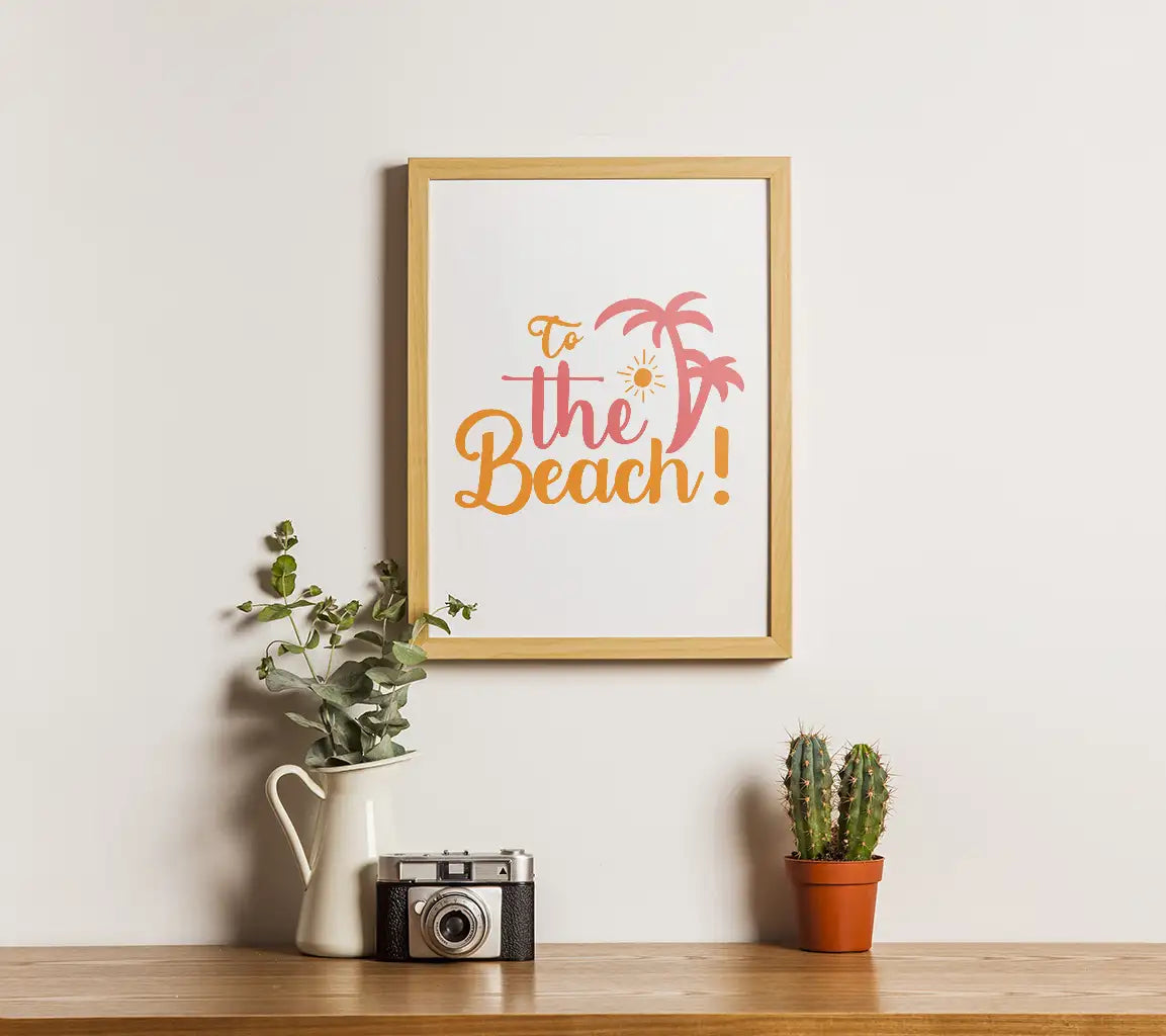 Beach Vibes SVG Palm Trees, Sun, & To The Beach Sign SVG