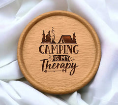 Camping Is My Therapy SVG - Adventure Camping Design SVG