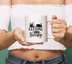 Camping Is My Therapy SVG - Adventure Camping Design SVG