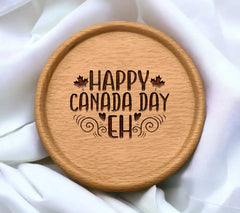 Happy Canada Day SVG with Maple Leaves & Hearts - Adventure Eh! SVG